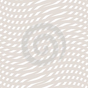 Vector seamless pattern with distorted grid, mesh. Subtle abstract background