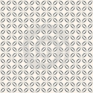 Vector seamless pattern with dots, halftone crosses. Black and white texture