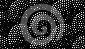 Vector seamless pattern with dotted halftone circles. Stylish geometric texture. Modern abstract background