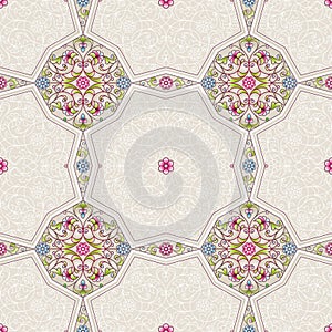 Vector seamless pattern in Eastern style.