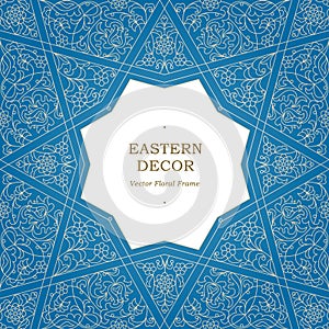 Vector seamless pattern in Eastern style. photo