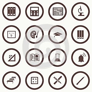 Vector seamless pattern with education icons - abstract