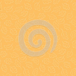 Vector seamless pattern with falling leaves.