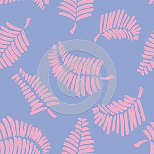 Vector seamless pattern with feathers.