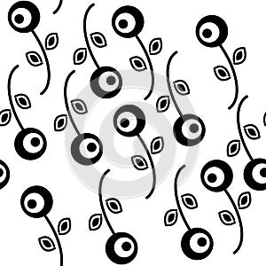 Vector seamless pattern. floral stylish background