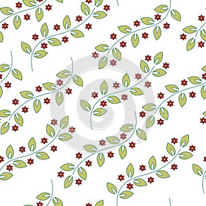 Vector seamless pattern. Floral stylish background