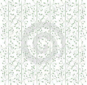 Vector seamless pattern with flowers and plants