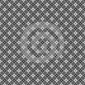 Vector seamless pattern. Geometric texture. Black-and-white background. Monochrome design.