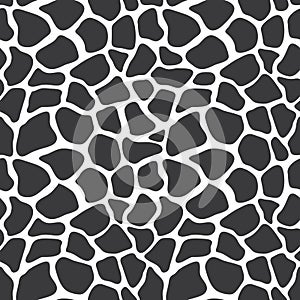 Vector seamless pattern with giraffe skin texture. Repeating giraffe background for textile design, wrapping