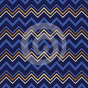 Vector seamless pattern. Gold background stripe chevron. Golden zigzag lines. Repeating elegant chevrons striped texture. Tender t