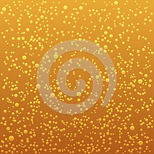 Vector Seamless pattern of gold beer bubbles. Vector illustration