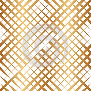 Vector seamless pattern. Gold lines background. Repeated golden pattern. Repeating abstract texture. Geometric patern for design w