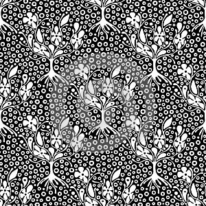 Vector seamless pattern, graphic illustration