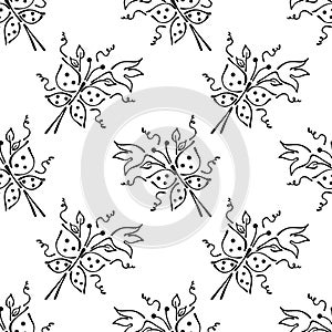 Vector seamless pattern, graphic illustration