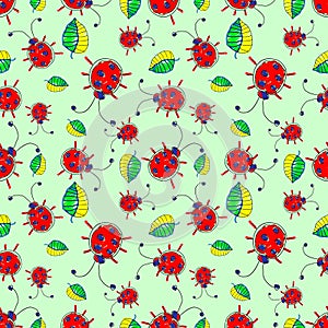 Vector seamless pattern, graphic illustration