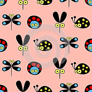 Vector seamless pattern, graphic illustration