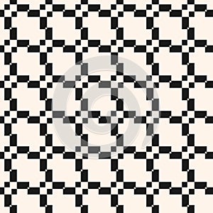 Vector seamless pattern with grid, mesh, net, lattice, weave. Jacquard textile