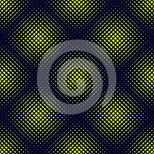 Vector seamless pattern with halftone grid. Black and neon green background