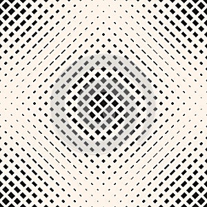 Vector seamless pattern with halftone grid. Modern black and white background