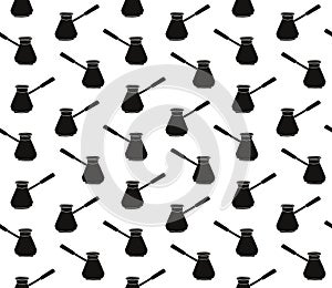 Vector seamless pattern of hand drawn coffee turk photo