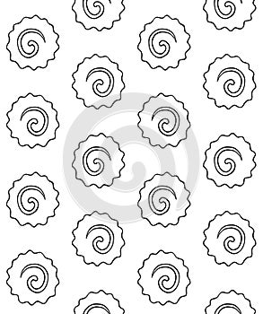Vector seamless pattern of hand drawn Narutomaki