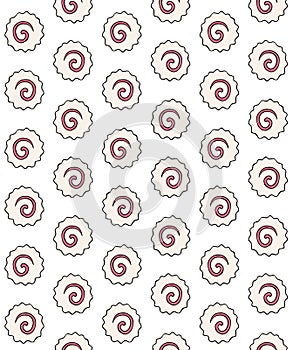 Vector seamless pattern of hand drawn Narutomaki
