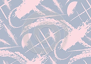 Vector seamless pattern with hand drawn textured brush strokes and stripes hand painted.