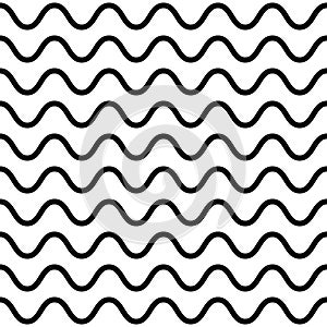Vector seamless pattern, horizontal wavy lines