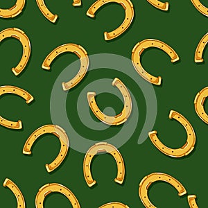 Vector Seamless Pattern of Horseshoes