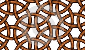 Vector seamless pattern of interlaced leather cords photo