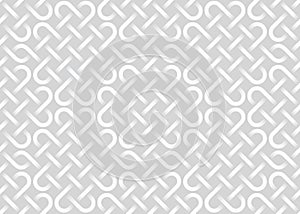 Vector seamless pattern of interweaving bands. White texture.