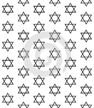Vector seamless pattern of Jewish David star