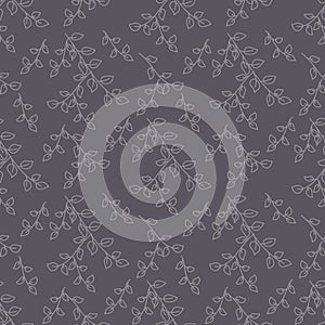 seamless pattern with leaves and branches