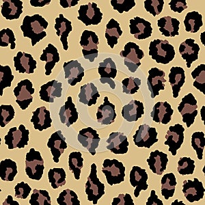 Vector seamless pattern leopard print