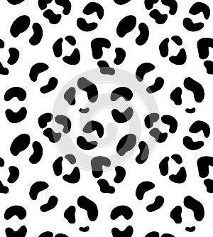 Vector seamless pattern of leopard spots fur print