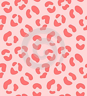 Vector seamless pattern of leopard spots fur print