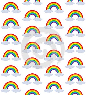 Vector seamless pattern of lgbt lgbtqi rainbow