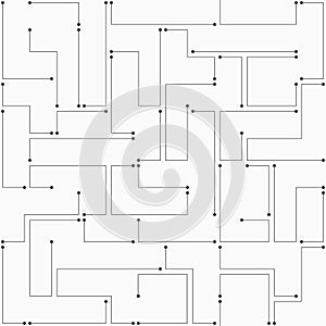 Vector seamless pattern. Lines at right angles with points at the ends