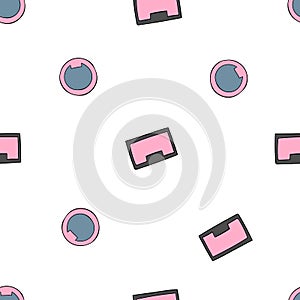 Vector seamless pattern with lowered lashes.