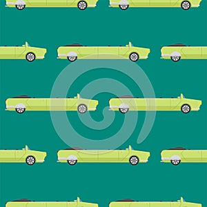 Vector seamless pattern luxury limousine long car transportation detailed auto business transport design pickup