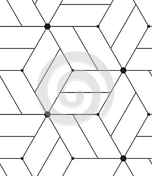 Vector seamless pattern. Modern line geometric background