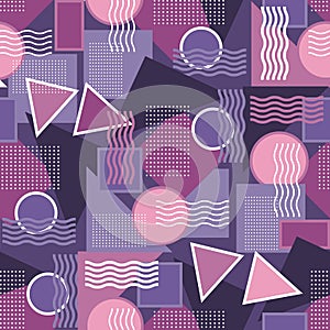 Vector seamless pattern in modern style in ultraviolet color.