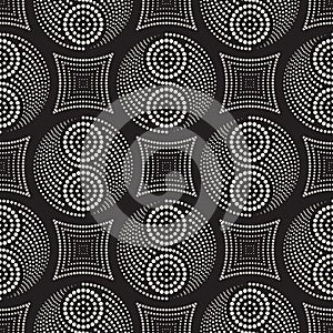 Vector seamless pattern. Modern stylish abstract texture. Repeating geometric circle and star tiles from decorative