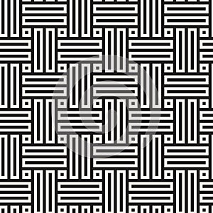 Vector seamless pattern. Modern stylish abstract texture. Repeating geometric interlacing lines.