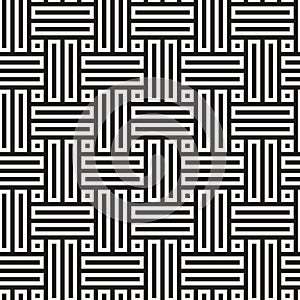 Vector seamless pattern. Modern stylish abstract texture. Repeating geometric interlacing lines. photo