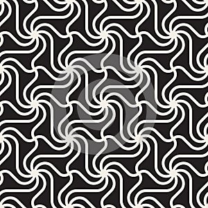 Vector seamless pattern. Modern stylish abstract texture. Repeating geometric tiles from striped spiral elements