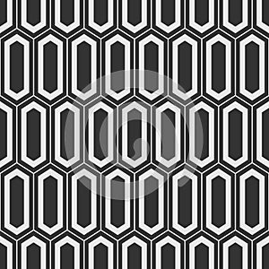 Vector seamless pattern. Modern stylish texture of elongated hexagons. Ancient mosaic wallpaper.