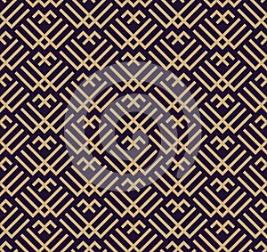 Vector seamless pattern. Modern stylish texture. Repeating geometric background. Linear graphic design