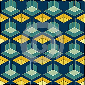 Vector seamless pattern Modern stylish texture Repeating geometric tiles with hexagonal elements
