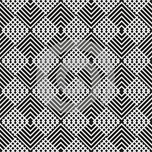 Vector seamless pattern. Modern stylish texture. Repeating zigzag shapes background